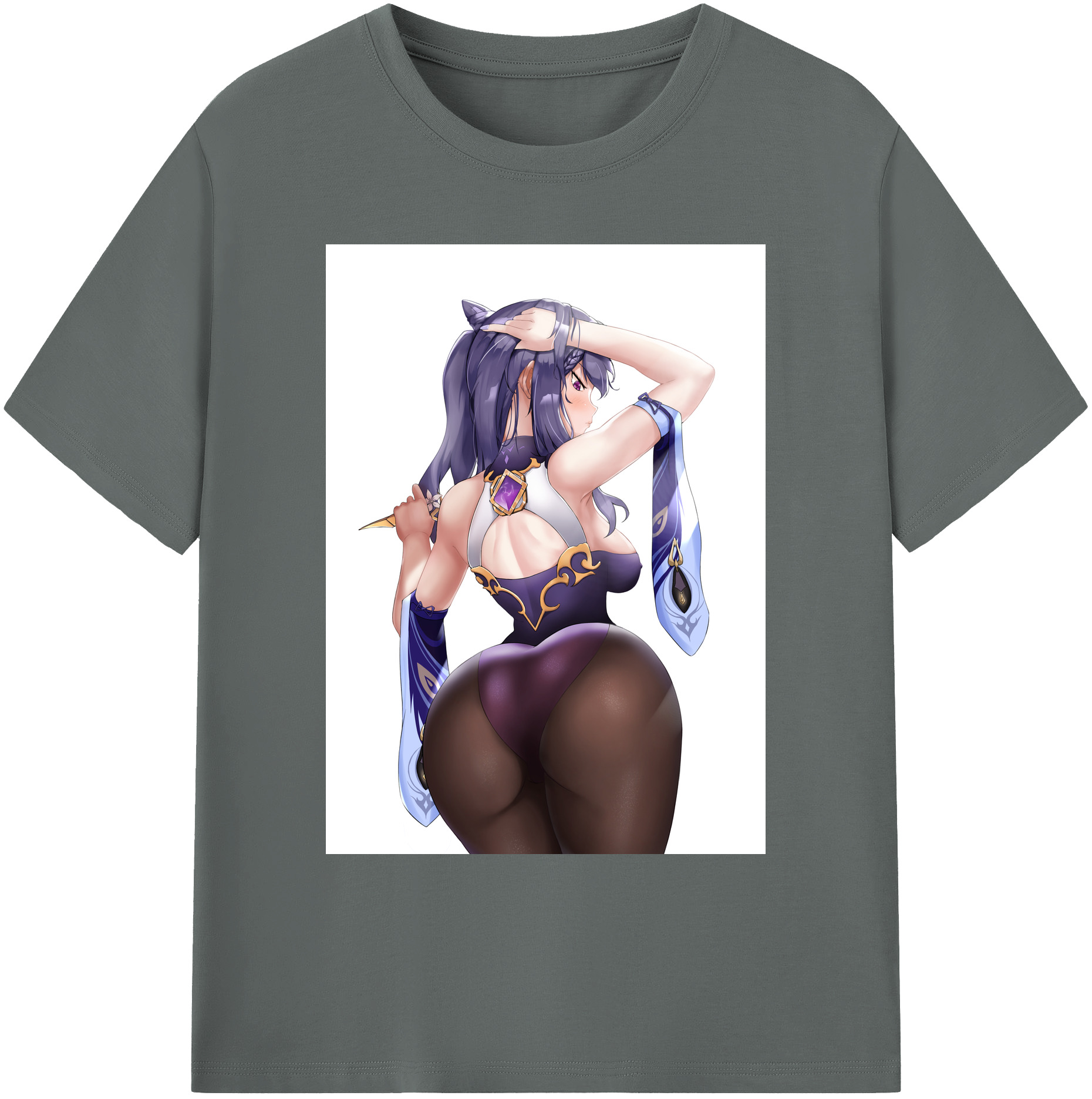 げんし神 刻晴 こくせい genshin Kokusei 綿100％ メンズ半袖Tシャツ｜肌触りやわらか＆通気性